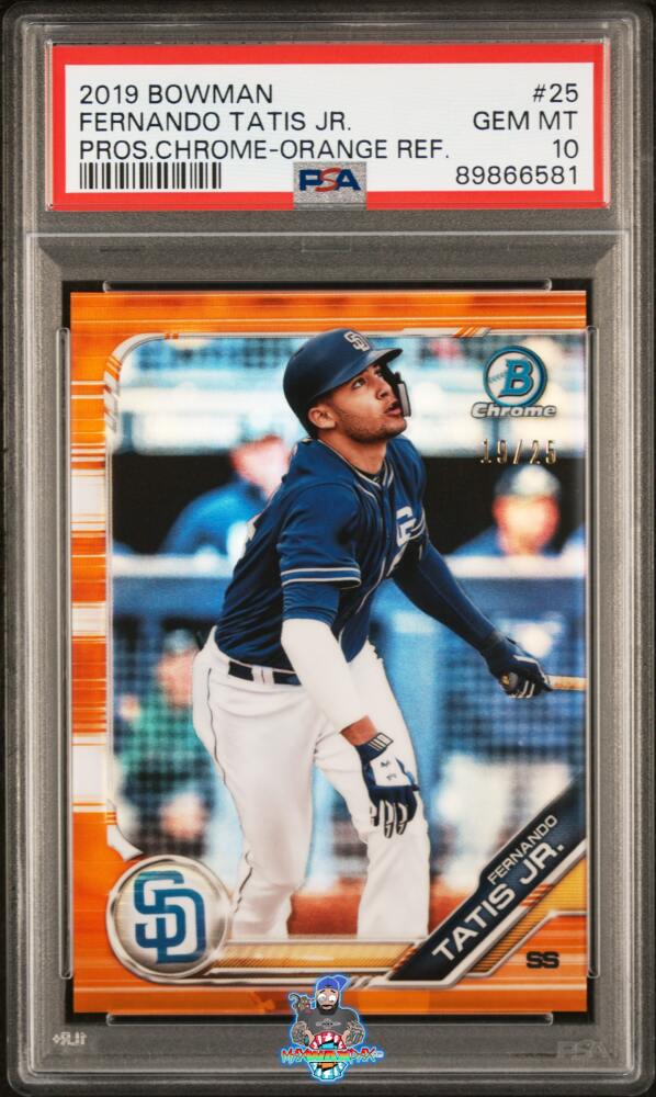 2019 Bowman Chrome Prospect Orange Refractor Fernando Tatis Jr. #BCP25 /25