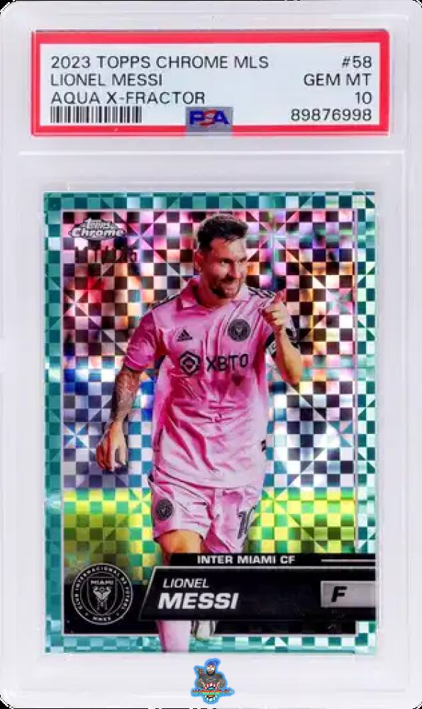 2023 Topps Chrome MLS Aqua Xfractor Lionel Messi #58 /125