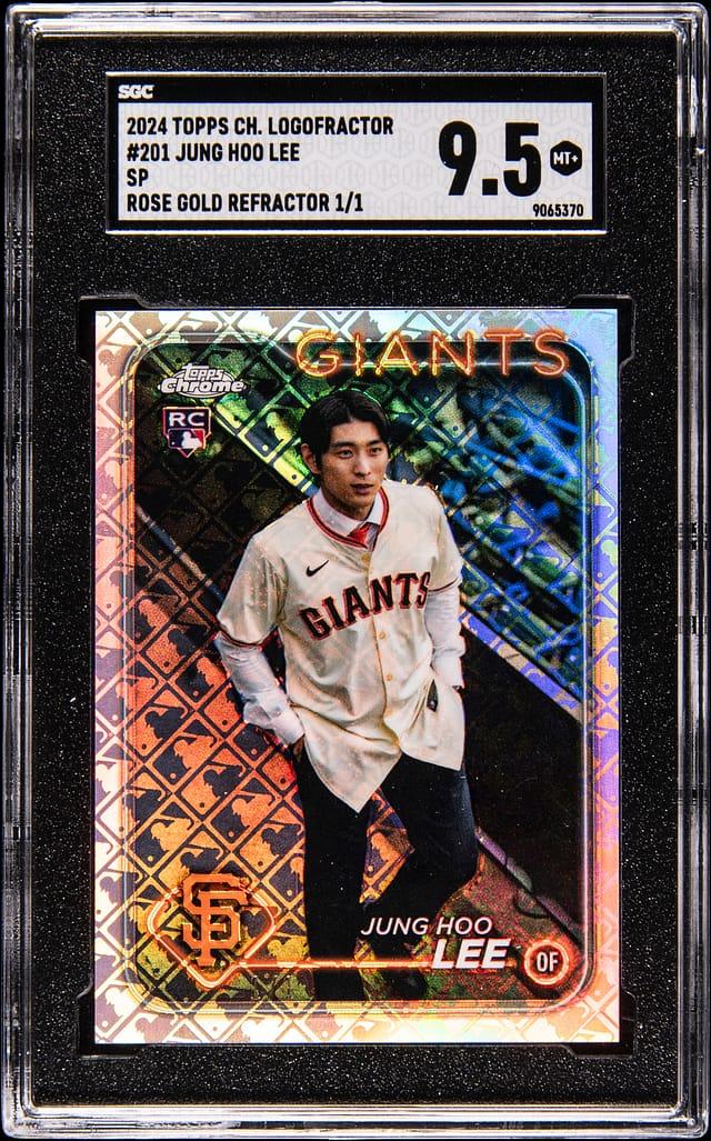 2024 Topps Chrome Logofractor SP Rose Gold Refractor 1/1 Jung Hoo Lee #201