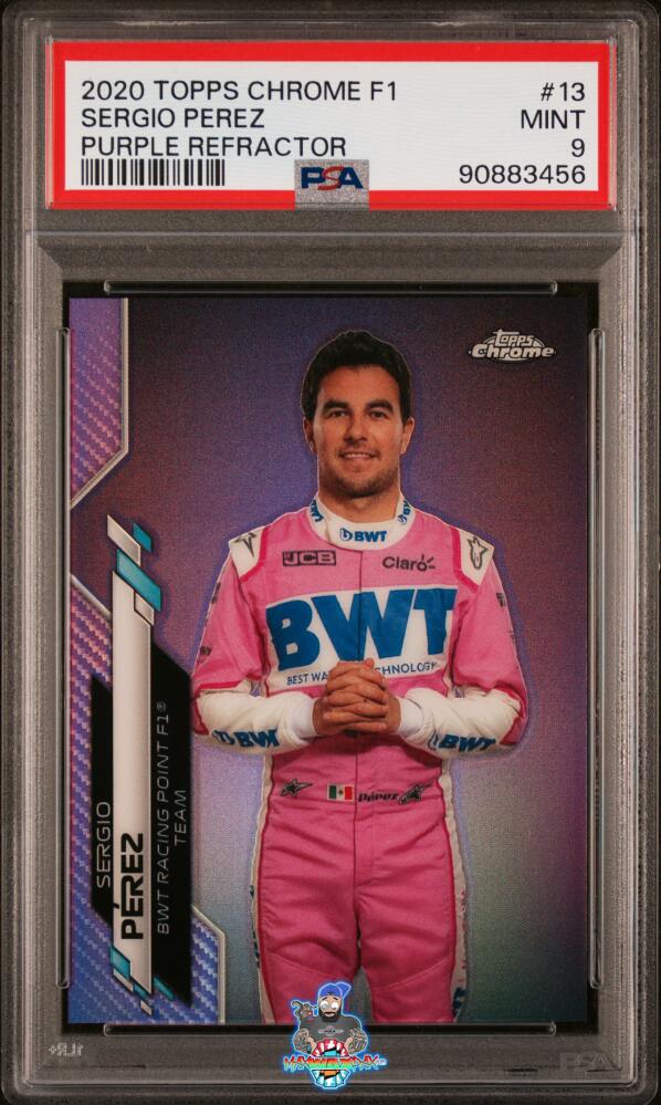 2020 Topps Chrome Formula 1 Purple Refractor Sergio Perez #13 /399