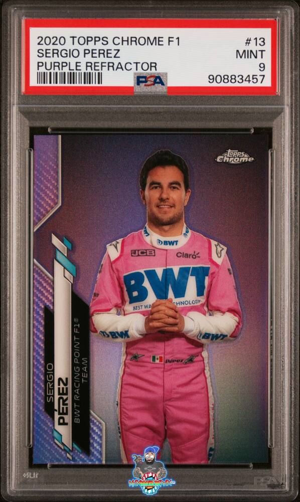 2020 Topps Chrome Formula 1 Purple Refractor Sergio Perez #13 /399