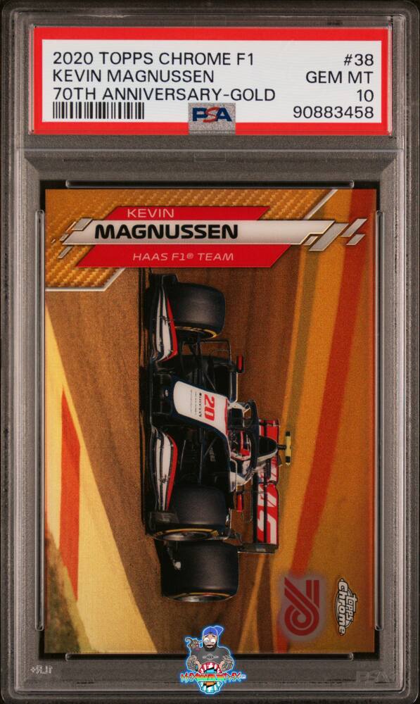2020 Topps Chrome Formula 1 70th Anniversary Gold Refractor Kevin Magnussen #38