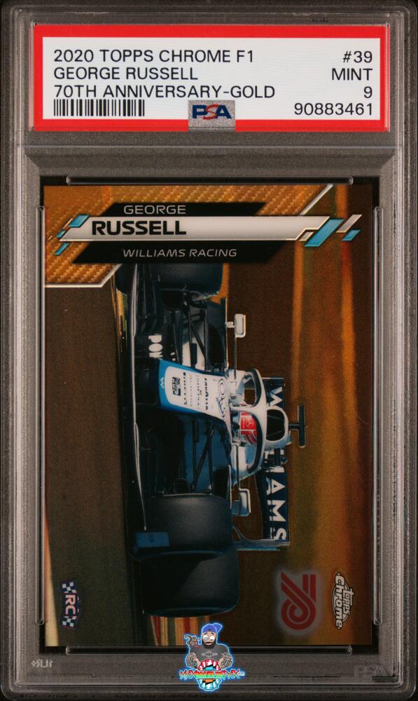 2020 Topps Chrome Formula 1 70th Anniversary Gold Refractor George Russell #39