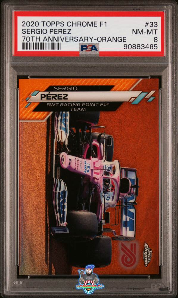 2020 Topps Chrome Formula 1 70th Anniversary Orange Refractor Sergio Perez #33