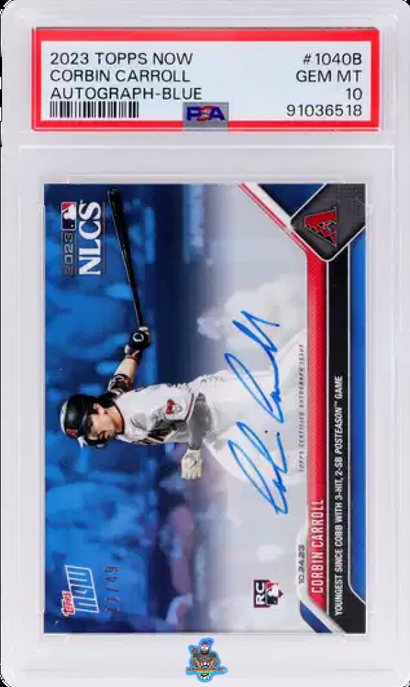 2023 Topps Now Autograph Blue Corbin Carroll #1040B /49