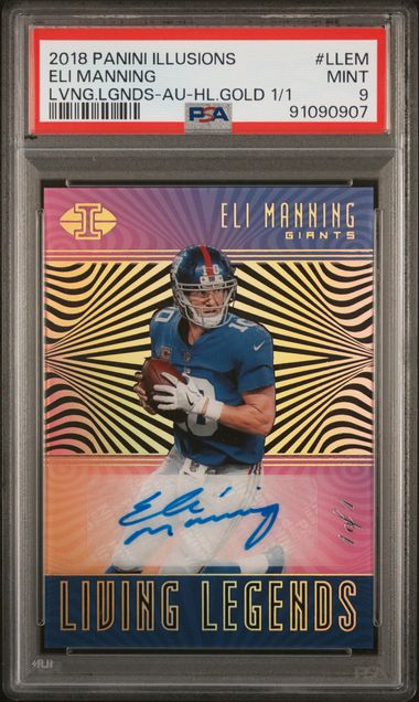 2018 Panini Illusions Living Legends Lvng.Lgnds-Au-Hl.Gold 1/1 Eli Manning #LLEM