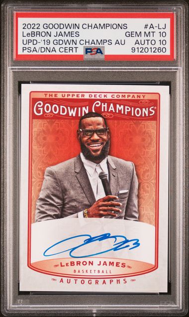 2022 Upper Deck Goodwin Champions Update 2019 Goodwin Champions Autographs LeBron James #ALJ