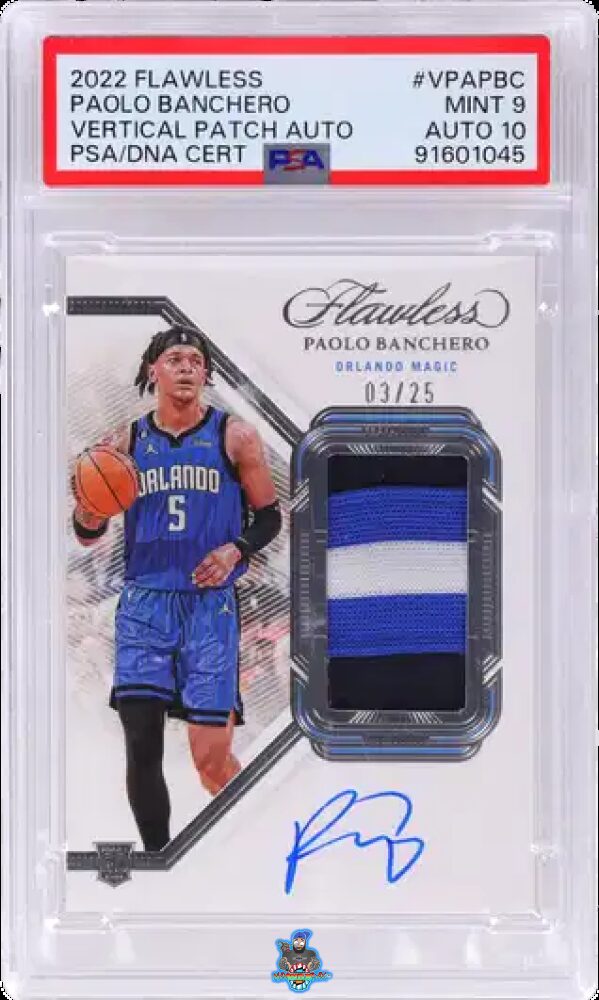 2022 Panini Flawless Vertical Patch Autograph Paolo Banchero #VPA-PBC /25