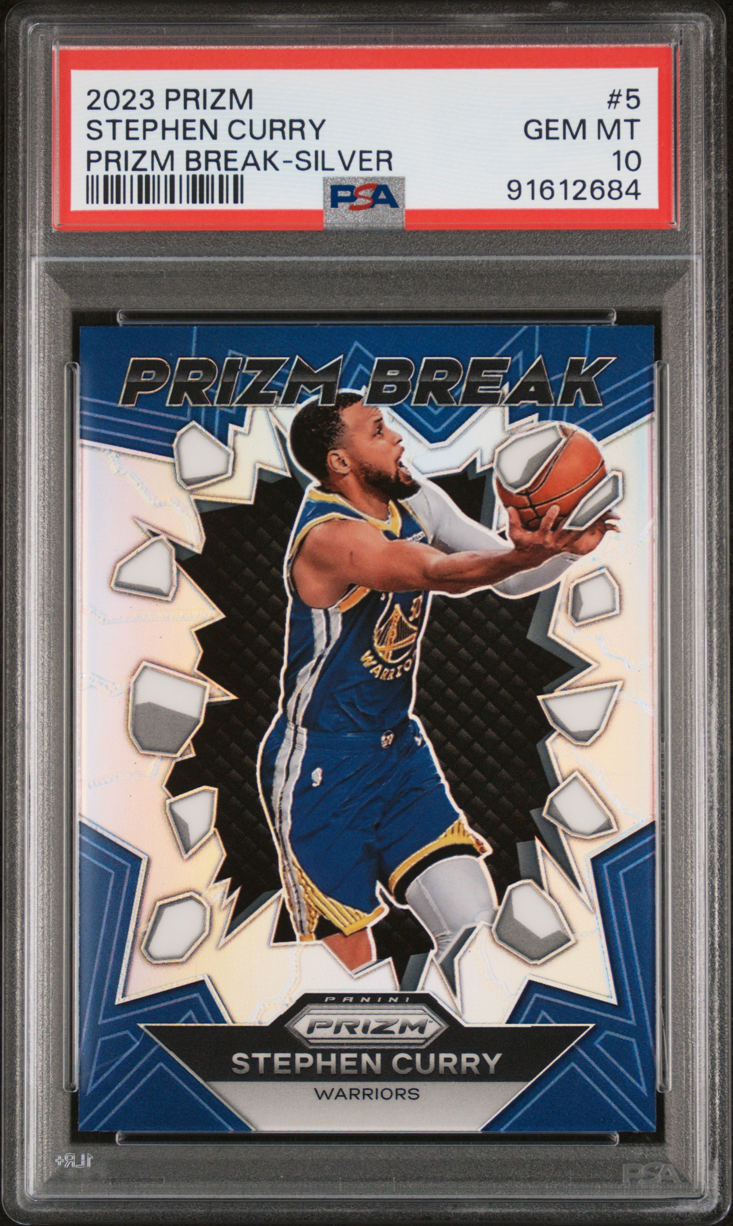 2023 Panini Prizm Prizm Break Silver Prizm Stephen Curry #5