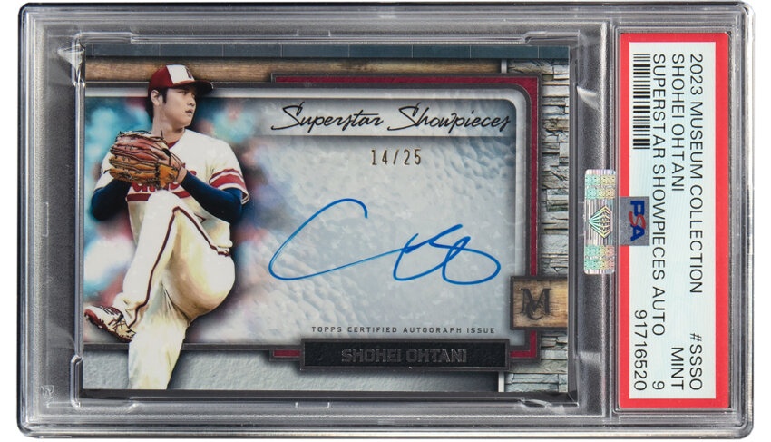 2023 Topps Museum Collection Shohei Ohtani (Superstar ShowpiecesAutograph) #SS-SO PSA Mint 9 - #'d