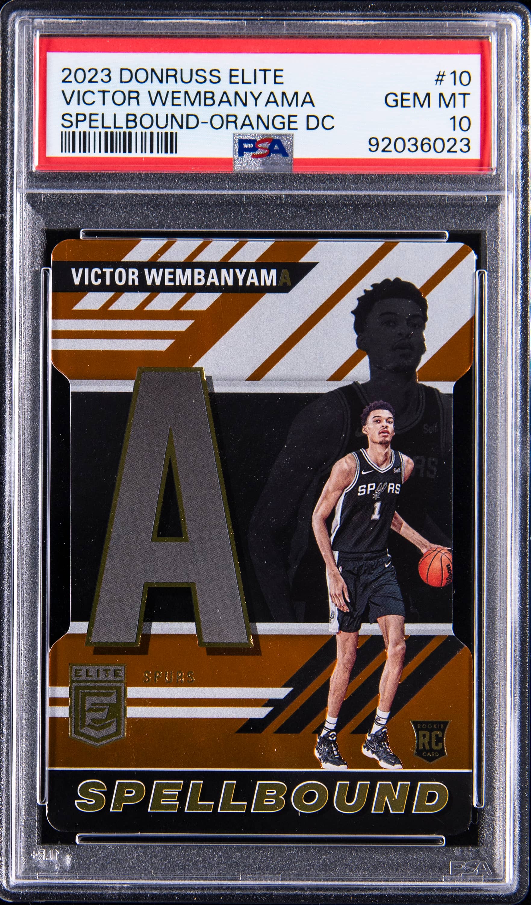 2023 Elite Spellbound Orange Die-Cut Victor Wembanyama #10