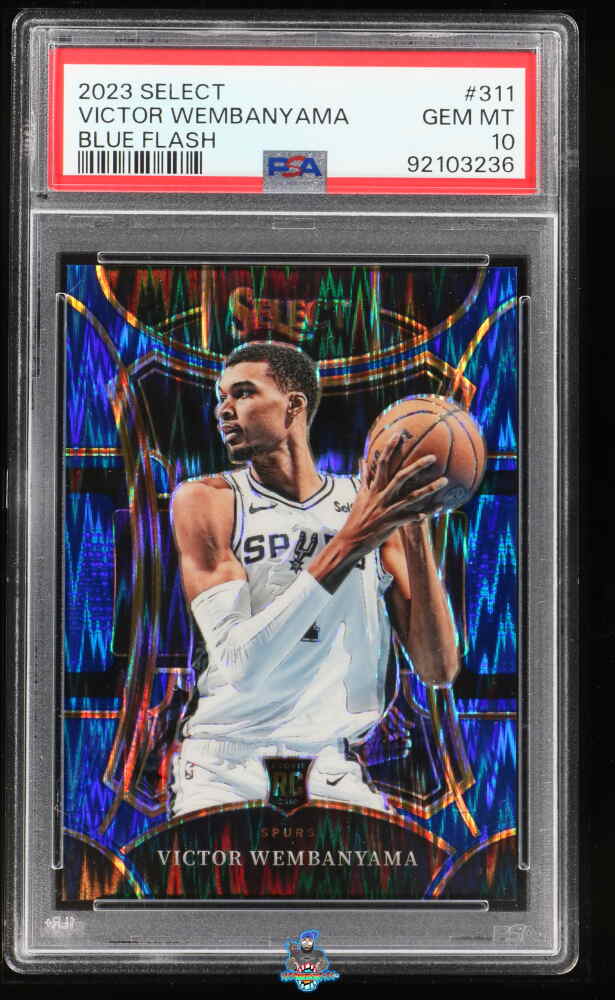 2023 Panini Select Mezzanine Blue Flash Victor Wembanyama #311 /99