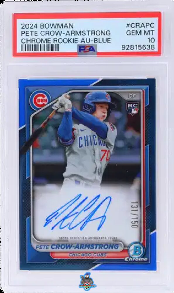 2024 Bowman Chrome Rookie Autograph Blue Refractor Pete Crow-Armstrong #CRAPC /150
