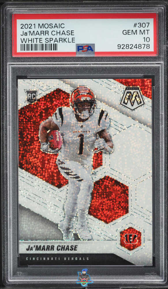 2021 Panini Mosaic White Sparkle Ja'Marr Chase #307