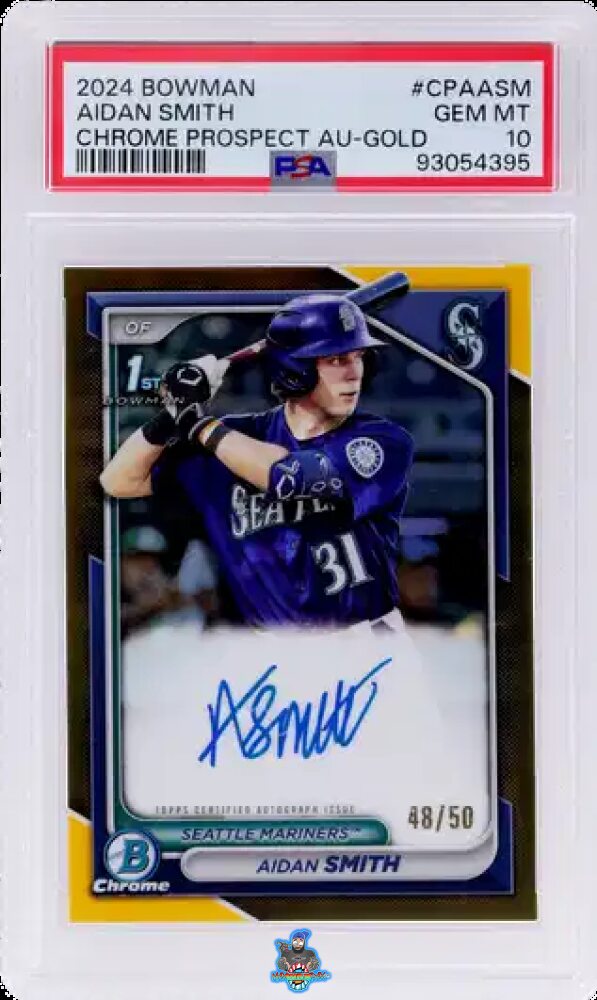 2024 Bowman Chrome Prospect Autograph Gold Aidan Smith #CPAASM /50