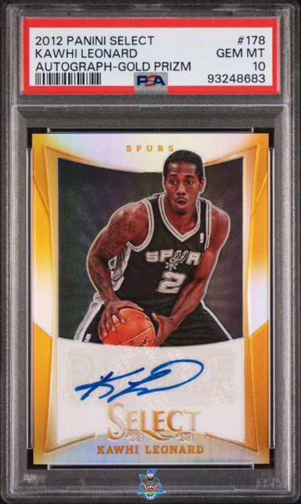 2012 Panini Select Autograph Gold Prizm Kawhi Leonard #178 /10
