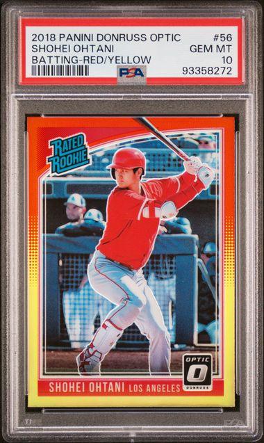 2018 Donruss Optic Shohei Ohtani Rated Rookie Red Yellow