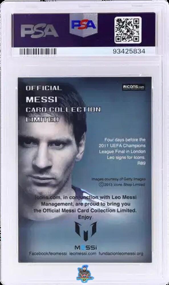 Back of 2013 Icons '11 Ucl Final Gold Lionel Messi #R89 /1