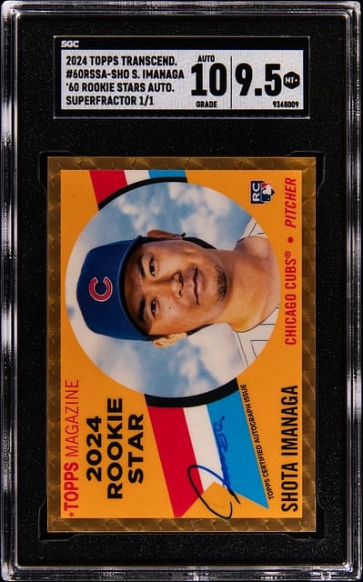 2024 Topps Transcendent '60 Rookie Stars Auto. Superfractor 1/1 Shota Imanaga #60RSSA-SHO