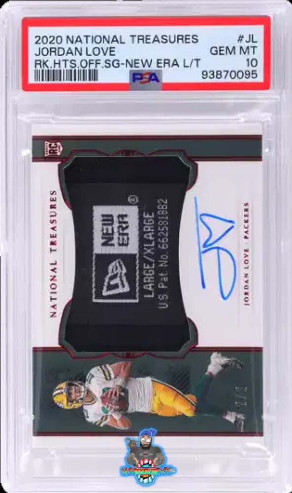 2020 National Treasures Rookie Hats Off Signature New Era Laundry Tag Jordan Love #4 /2