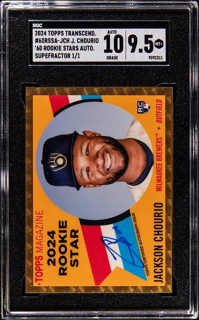 2024 Topps Transcendent '60 Rookie Stars Auto. Superfractor 1/1 Jackson Chourio #60RSSA-JCH