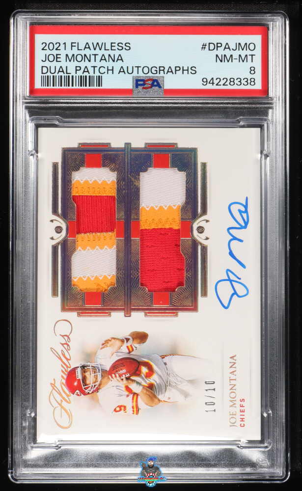 2021 Panini Flawless Dual Patch Autograph Joe Montana #8 /10