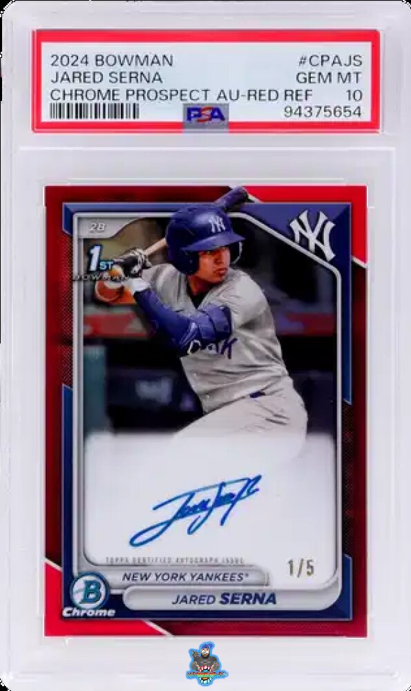 2024 Bowman Chrome Prospect Autograph Red Refractor Jared Serna #CPAJS /5