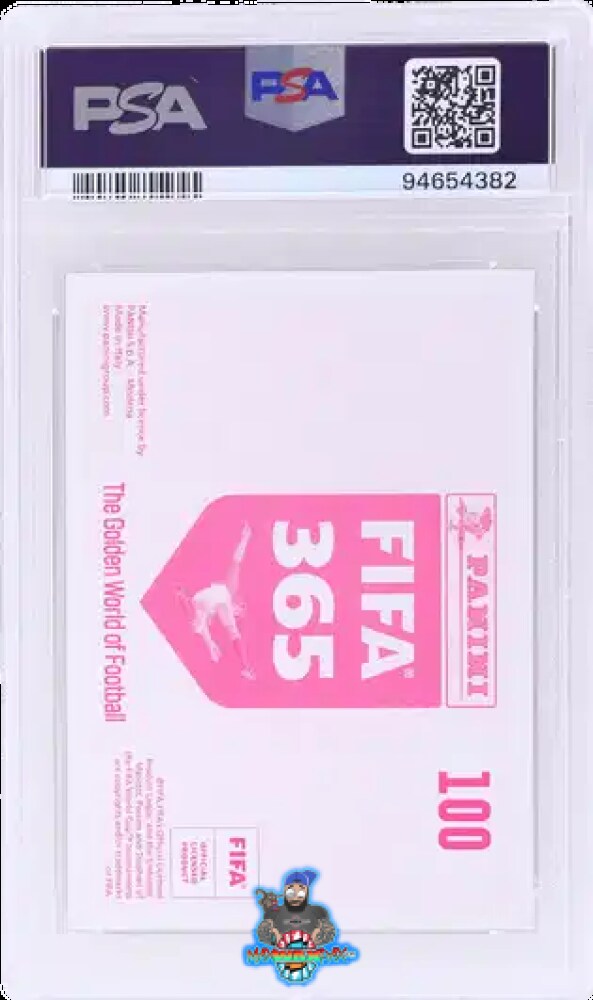 Back of 2019 Panini Fifa 365 Pink Back Lionel Messi #100