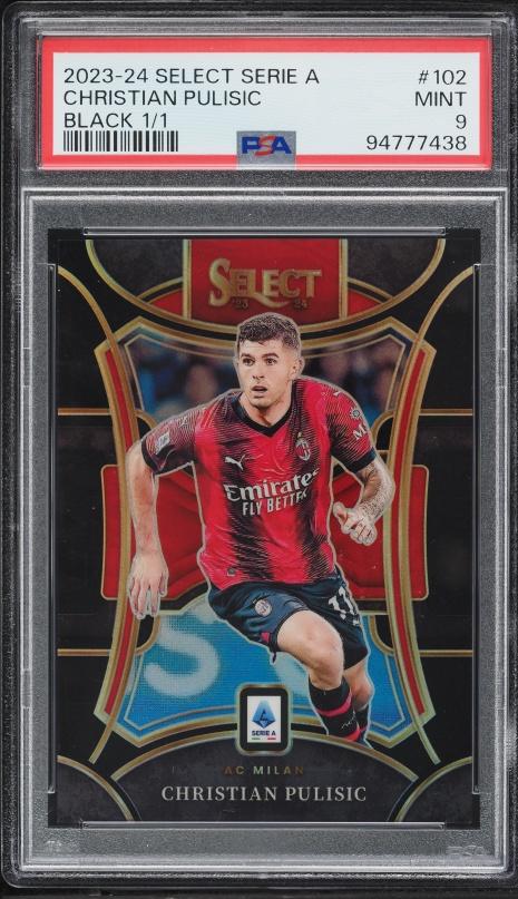 2023 Select Serie A Mezzanine Black Christian Pulisic 1/1 #102 PSA 9 MINT