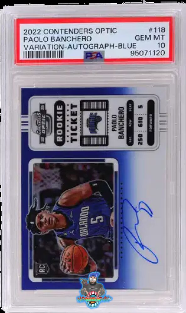 2022 Panini Contenders Optic Horizontal Variation Rookie Ticket Autograph Blue Paolo Banchero #118 /49