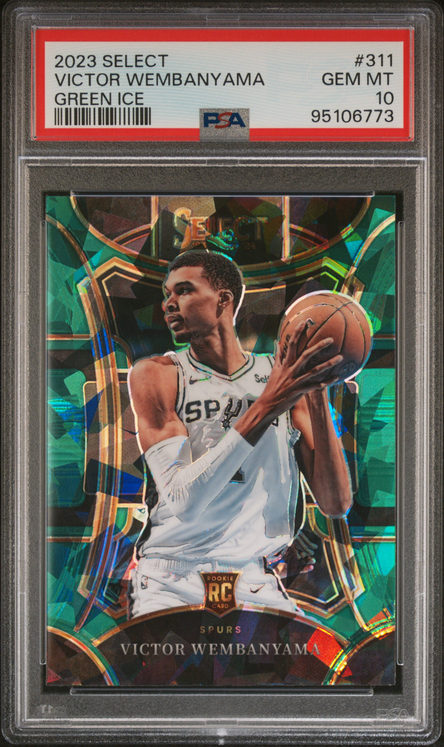2023 Panini Select Mezzanine Green Ice Victor Wembanyama #311