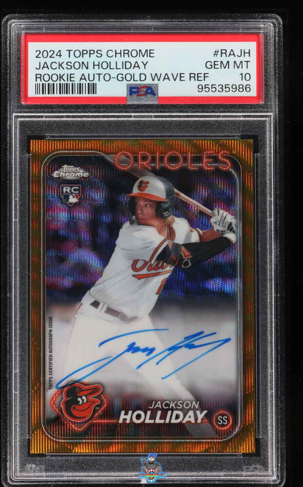2024 Topps Chrome Rookie Autograph Gold Wave Refractor Jackson Holliday #RAJH /50