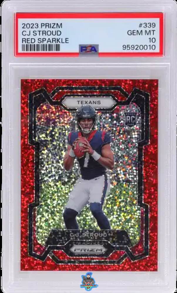 2023 Panini Prizm Red Sparkle Prizm CJ Stroud #339