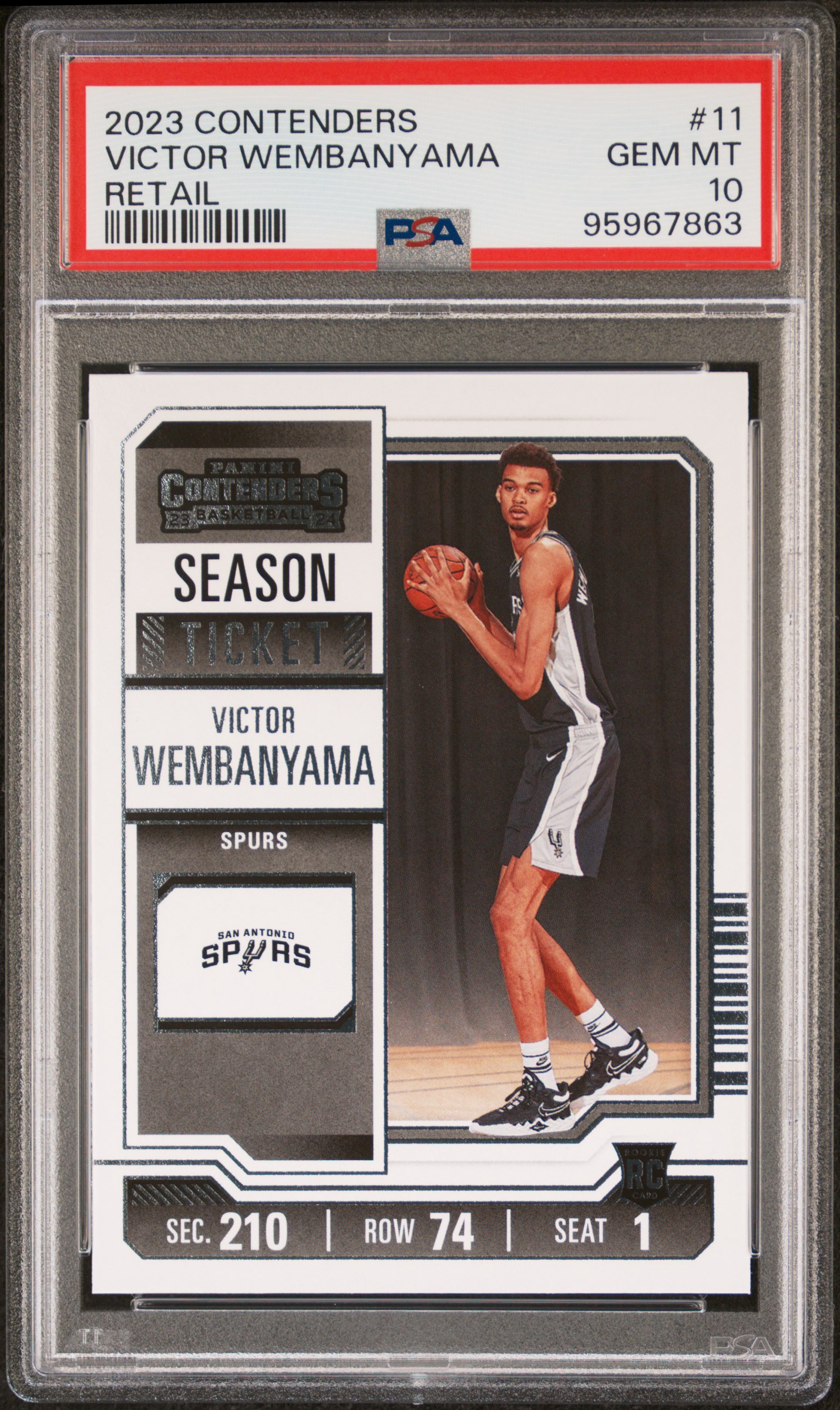 2023 Panini Contenders Season Ticket Retail Victor Wembanyama #11