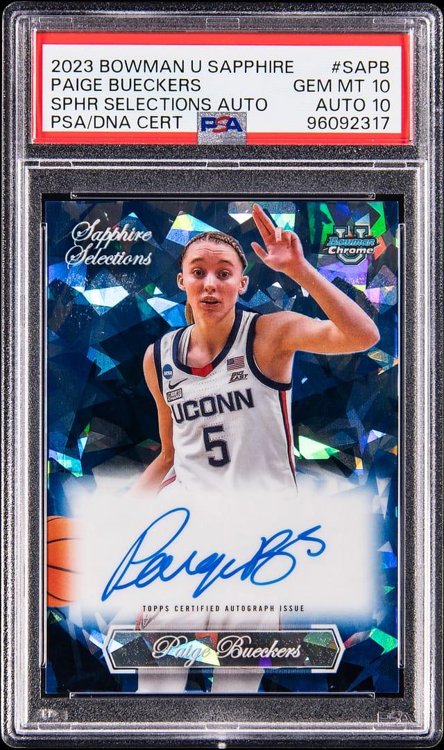 2023 Bowman Chrome University Sapphire Selections Autograph Paige Bueckers #SA-PB /50
