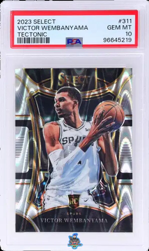 Back of 2023 Panini Select Mezzanine Level Tectonic Victor Wembanyama #311