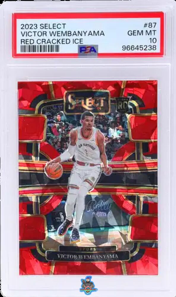 2023 Panini Select Concourse Red Cracked Ice Victor Wembanyama #87