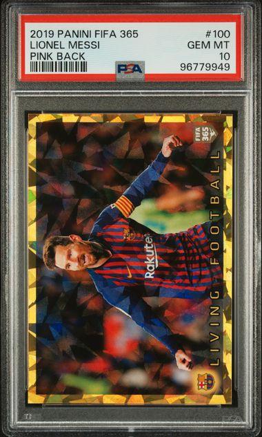 2019 Panini Fifa 365 Lionel Messi Pink Back