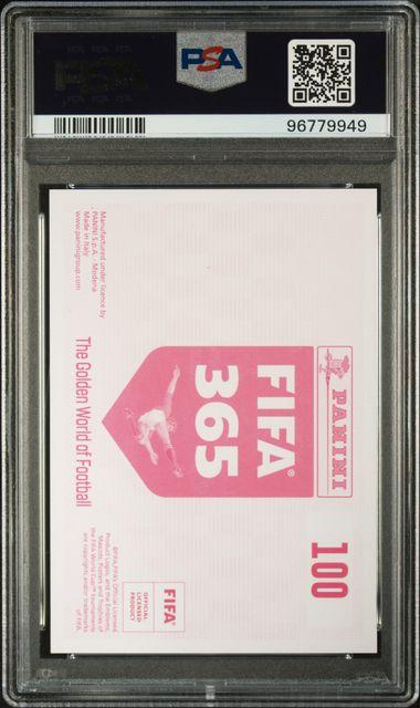 Back of 2019 Panini Fifa 365 Lionel Messi Pink Back