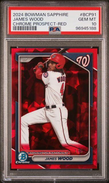 2024 Bowman Chrome Sapphire James Wood Prospects Red Refractor