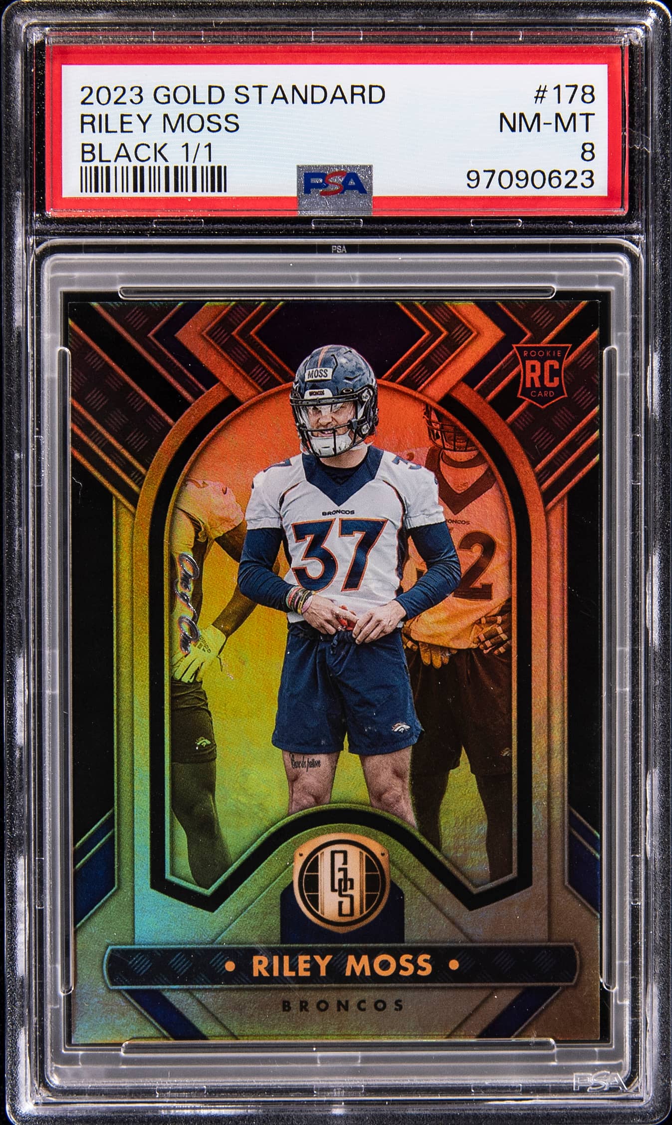 2023 Panini Gold Standard Black 1/1 Riley Moss #178