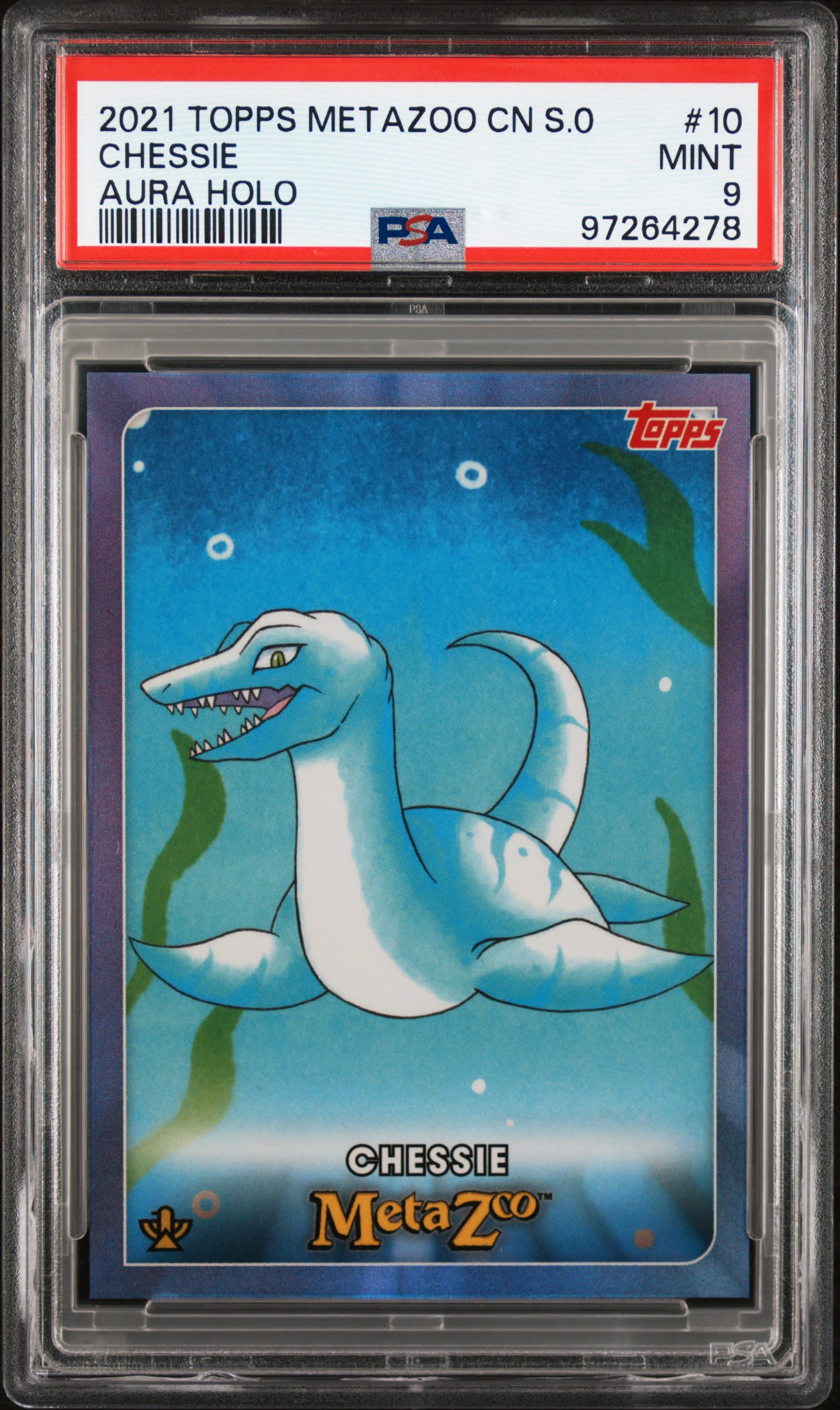 2021 Topps Metazoo Cryptid Nation Series 0 Aura Holo Chessie #10