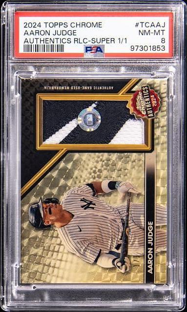 2024 Topps Chrome Authentics Relic SuperFractor #TCA-AJ Aaron Judge Game-Used Patch Card (#1/1) - PS