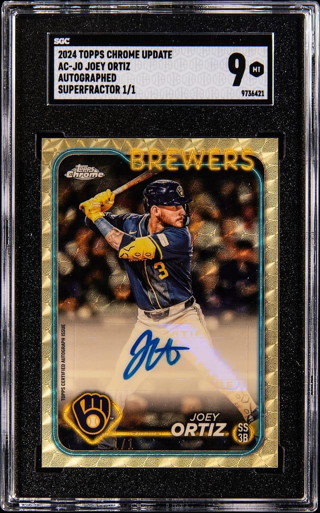 2024 Topps Chrome Update Auto. Superfractor 1/1 Joey Ortiz #AC-JO