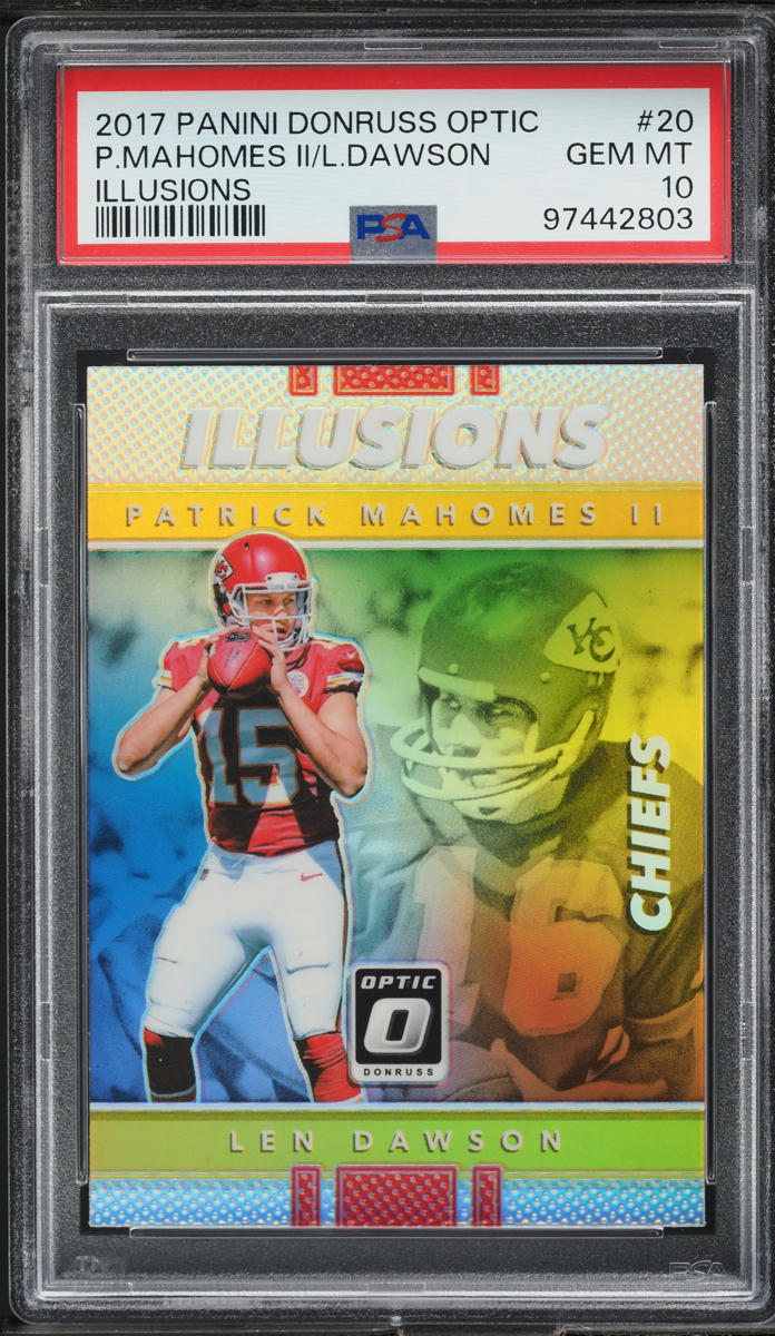 2017 Donruss Optic Illusions Patrick Mahomes Ii/Len Dawson #20
