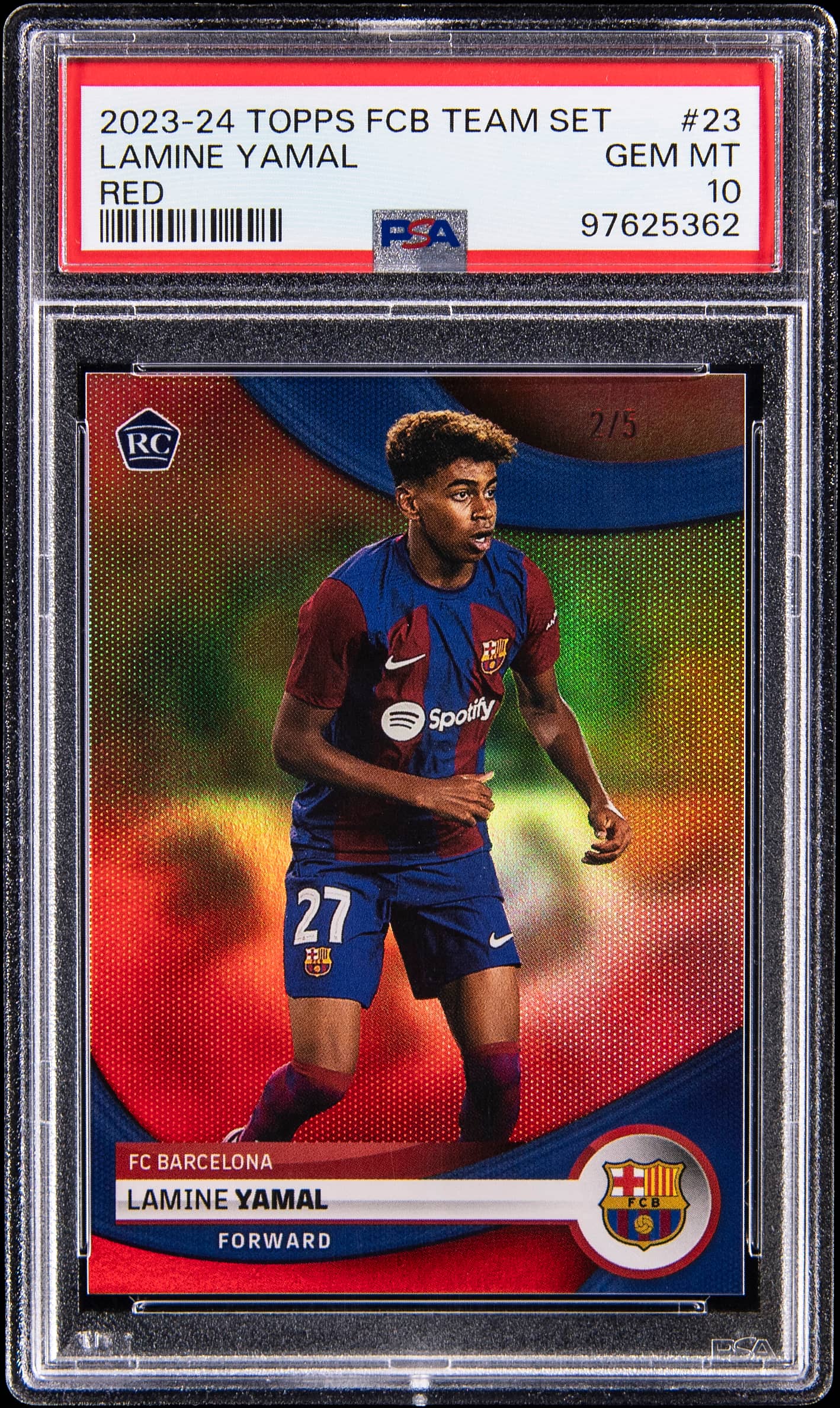 2023 Topps Fc Barcelona Team Set Red Lamine Yamal #23