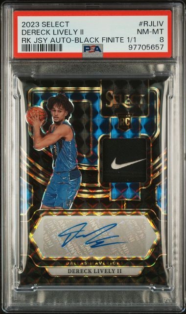 2023 Panini Select Rookie Jersey Autograph Black Finite Dereck Lively II #RJ-LIV /1