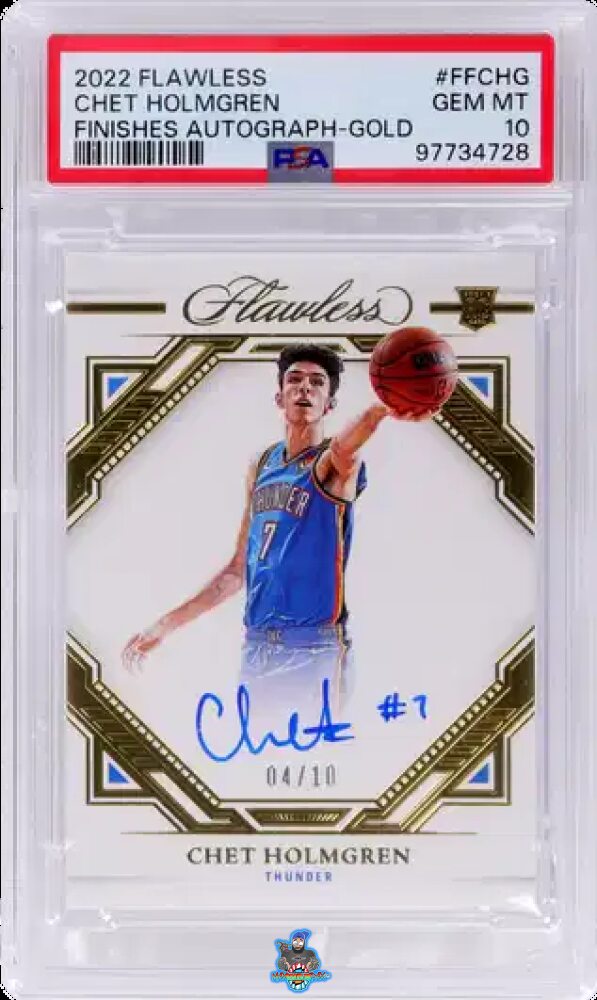 2022 Panini Flawless Finishes Autograph Gold Chet Holmgren #FF-CHG /10