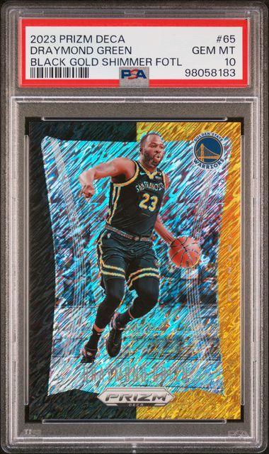 2023 Panini Prizm Deca Draymond Green Black Gold Shimmer Fotl
