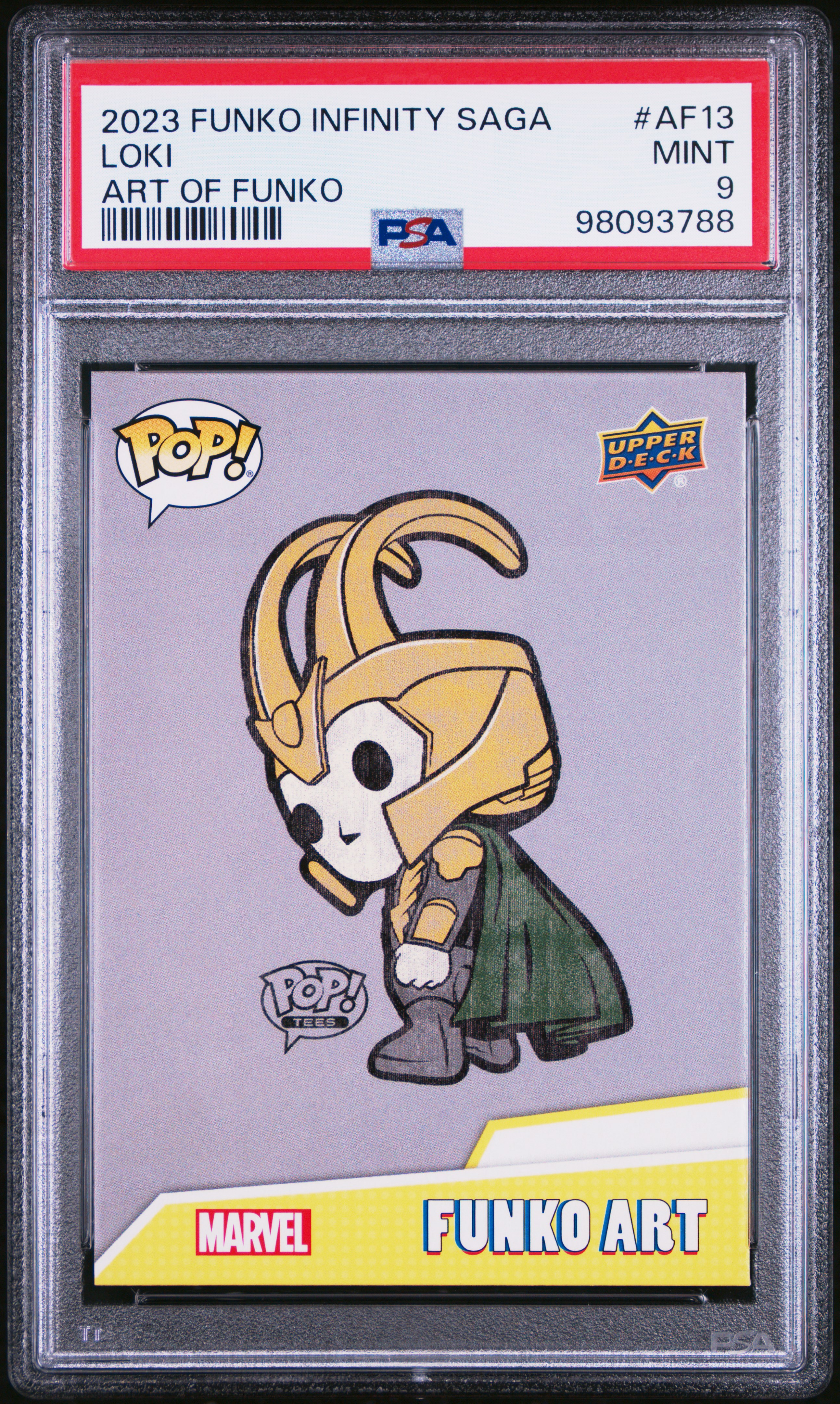 2023 Upper Deck Funko Pop Marvel Infinity Saga Art of Funko Loki #AF13